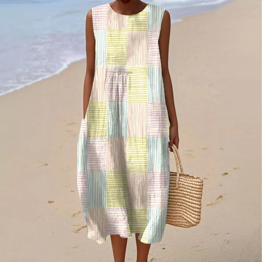 Joan - Lightweight Cotton Striped Dress