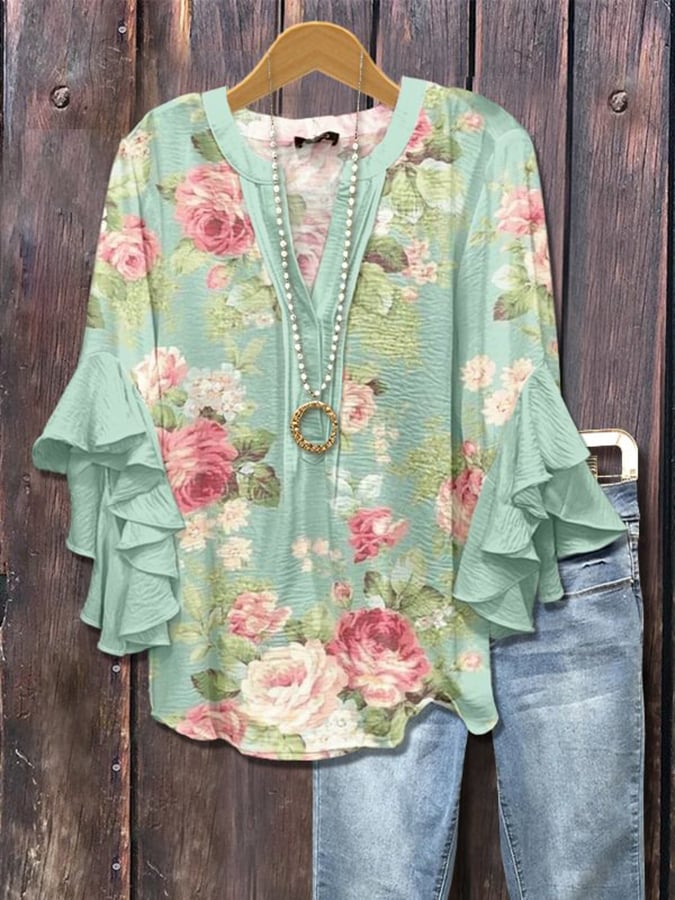 Rosalie - Vintage Rose Blouse