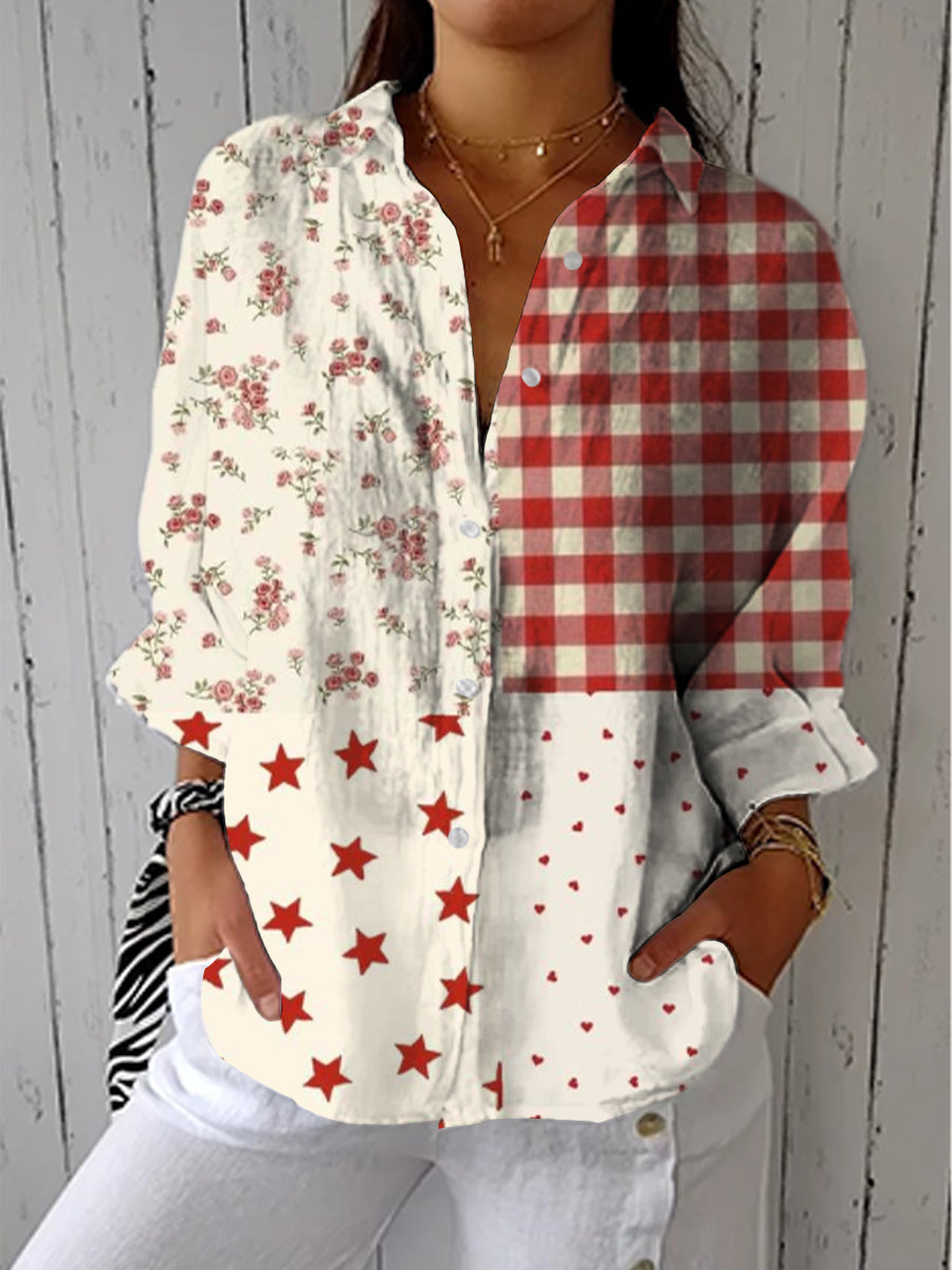 Elizabeth Country Patchwork Blouse