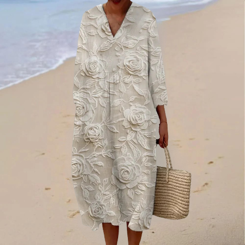 Marlene - Sculpted Floral Dress