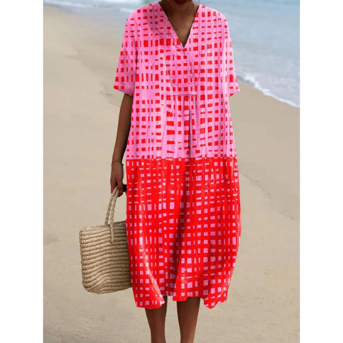 Linda - Bold Checkered Dress