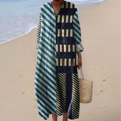 Elaine – Contrast Graphic Dress