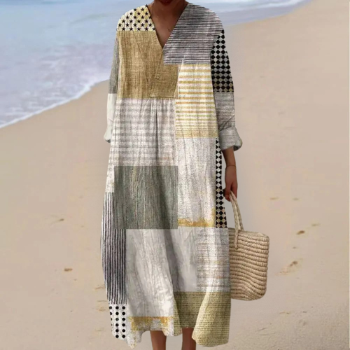 June - Elegant Patchwork Dress