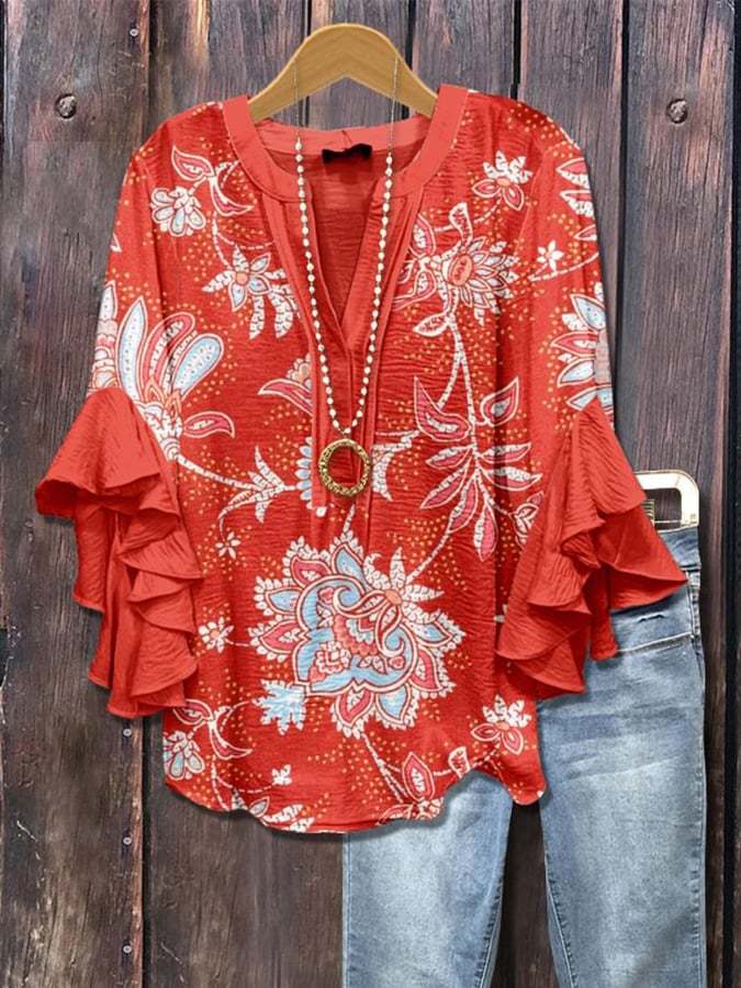 Raya - Scarlet Bloom Blouse