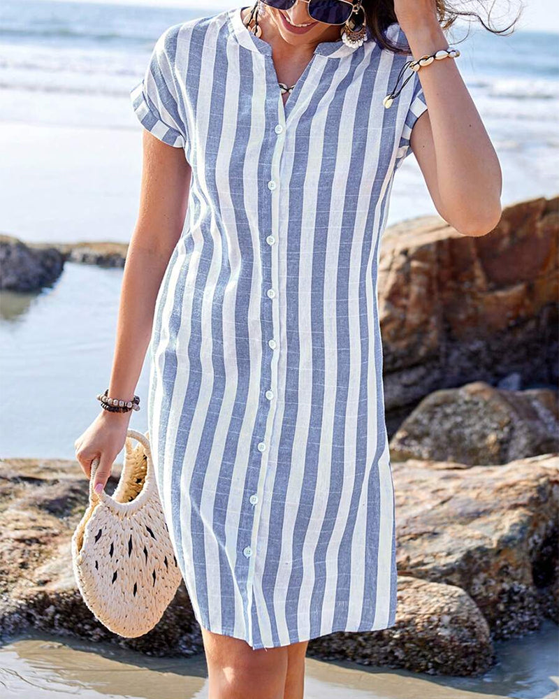 Judith – Elegant Striped Shirt Dress