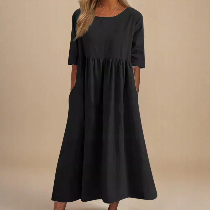 Lorraine - Relaxed A-line Midi Dress