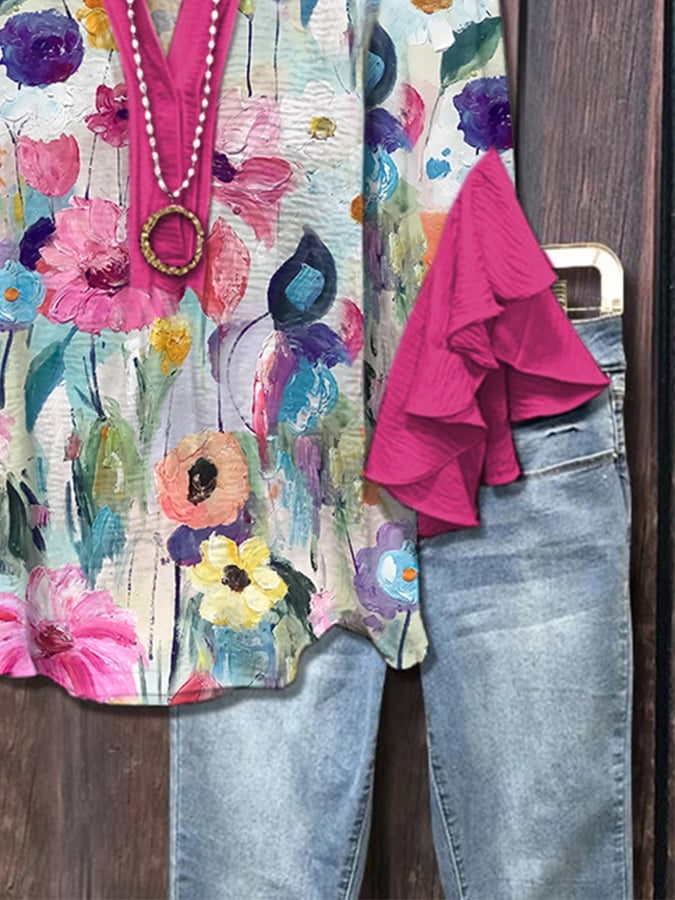 Bloomleigh - Watercolour Floral Blouse