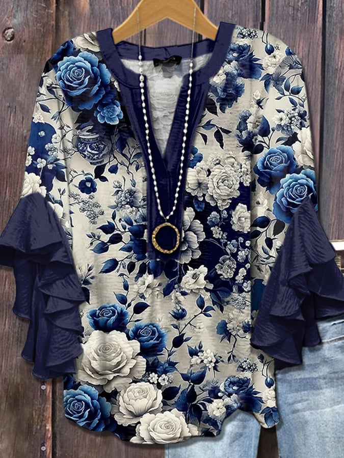 Evelyn Rose - Midnight Bloom Blouse