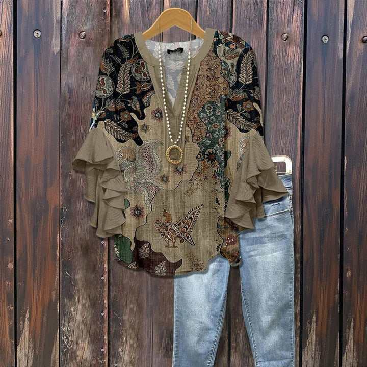 Boheme tapestry - vintage patch blouse