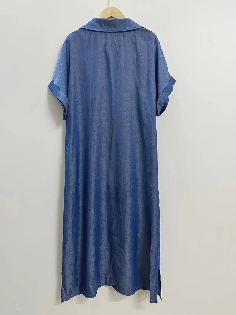 Elaine - Pocketed Shirt Dress