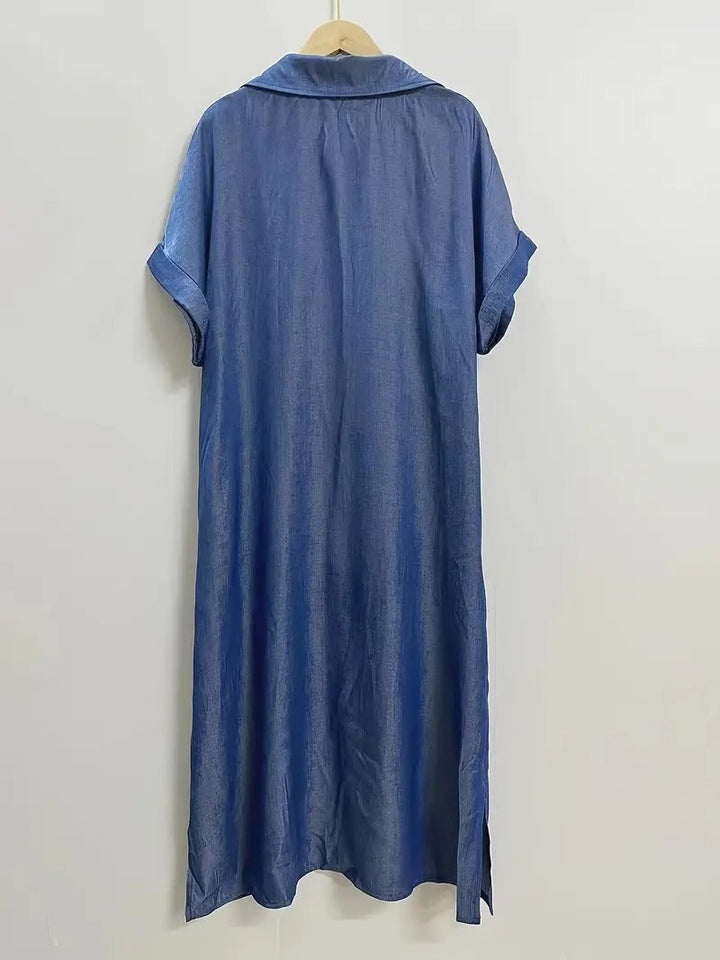 Elaine - Pocketed Shirt Dress