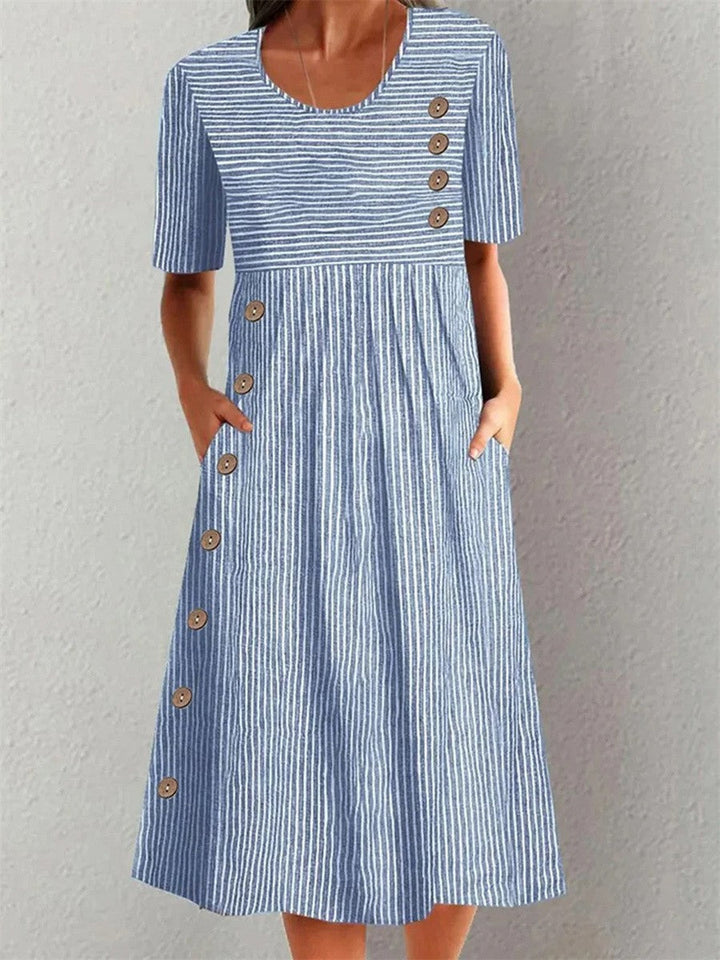 Elsie – Striped Midi Dress