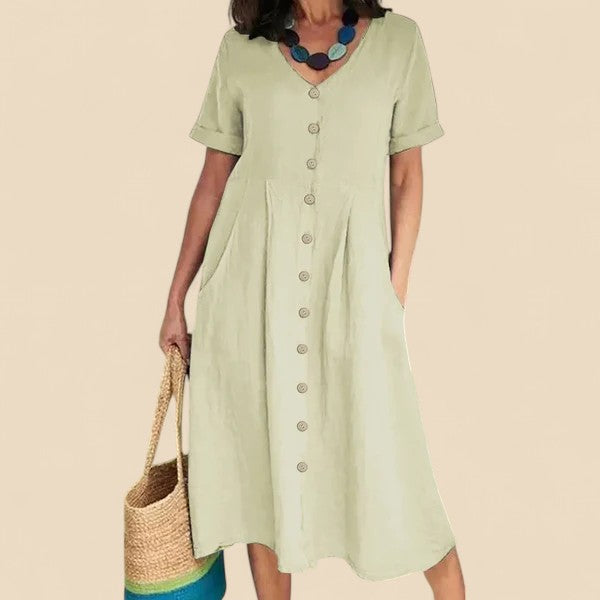 Beryl - Button-Front Day Dress