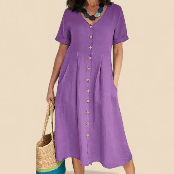 Beryl - Button-Front Day Dress