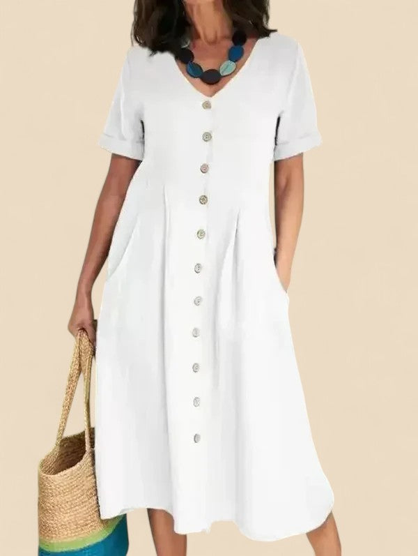 Beryl - Button-Front Day Dress
