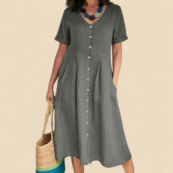 Beryl - Button-Front Day Dress