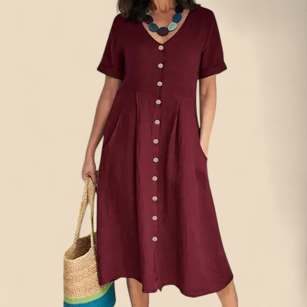 Beryl - Button-Front Day Dress