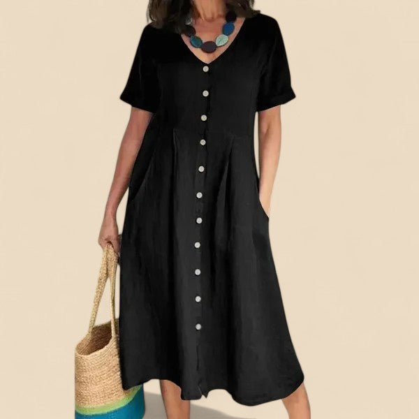 Beryl - Button-Front Day Dress