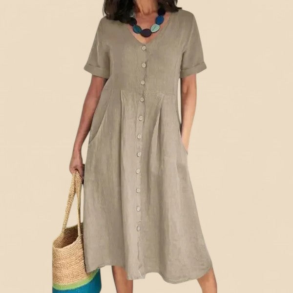 Beryl - Button-Front Day Dress