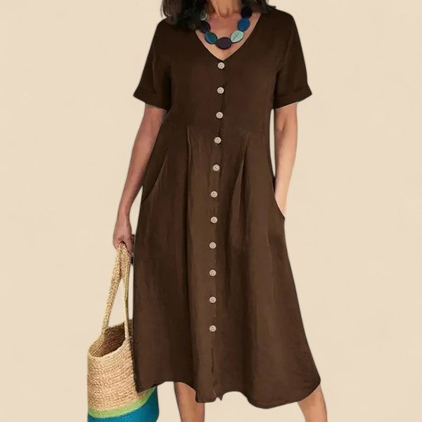 Beryl - Button-Front Day Dress