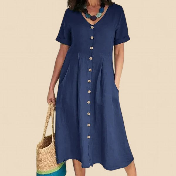 Beryl - Button-Front Day Dress