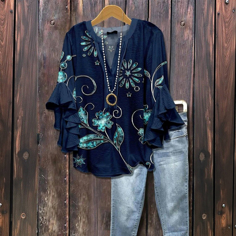 Starbloom - celestial navy blouse
