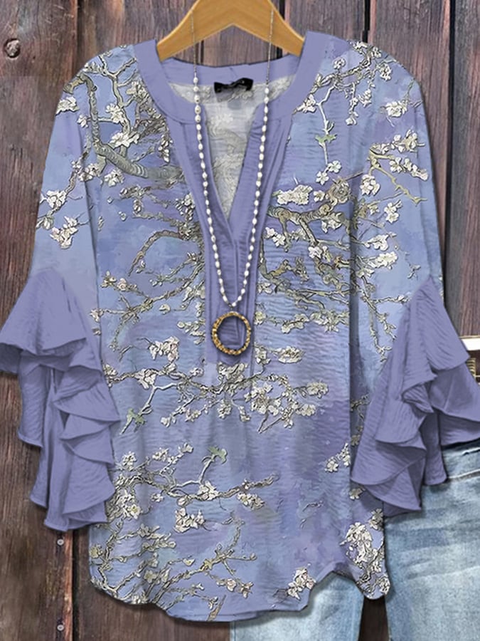 Lilac Bloom - Blossom print blouse